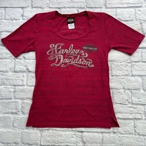 Harley Davidson Ladies Embellished Top Sz M